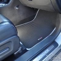 Двухслойные коврики EVA на Toyota Highlander III 3 ряда (2013-2019)